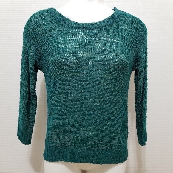 H&M sweater Small distressed open knit pullover crochet - Picture 1 of 11